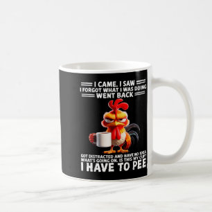 Mug Je suis venu j'ai vu j'ai oublié ce que je faisais