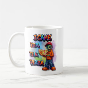 Mug Je suis venu pour la pizza Drôle de nourriture ali