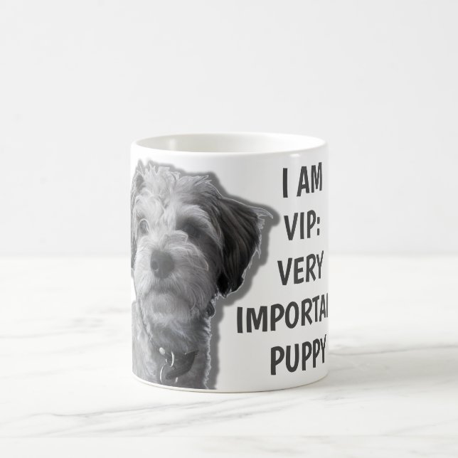 Mug Je suis VIP : Très important Chien, chien mignon (Centre)