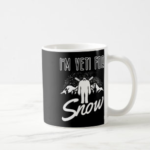 Mug Je suis Yeti pour le ski de neige pour une skieuse