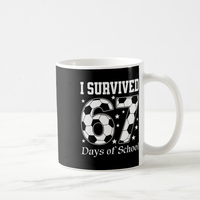 Mug Je Survivre 67 Jours D'école Enseignants Élèves So (Droite)