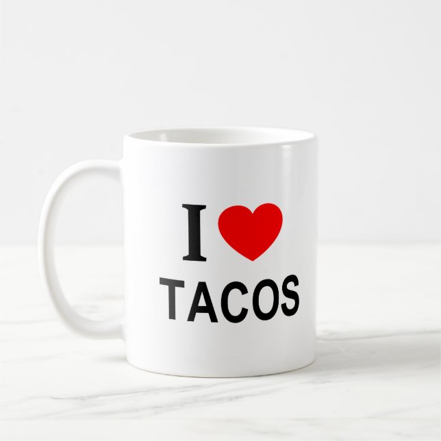 MUG JE ❤️ TACOS J'AIME TACOS I COEUR TACOS (Gauche)