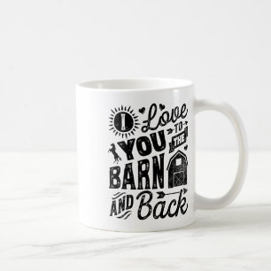Mug Je T'Aime À La Grange Et À L'Arrière Cheval Fille