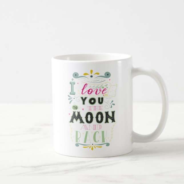 Mug Je t'aime à la lune et au retour (Droite)