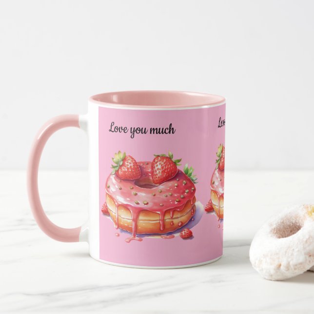 Mug Je t'aime beaucoup (Avec donut)