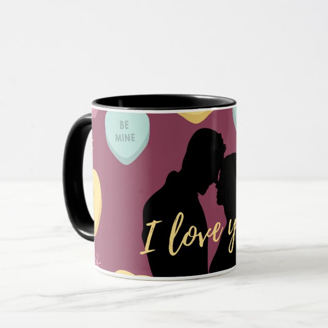 Mug Je T'Aime Candy Hearts Couple (Devant gauche)