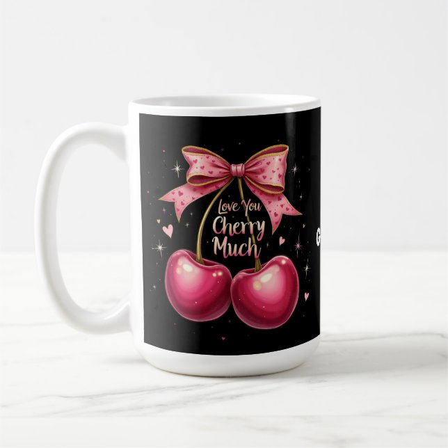 Mug Je t'aime Cherry Much Un Valentin doux et drôle (Gauche)