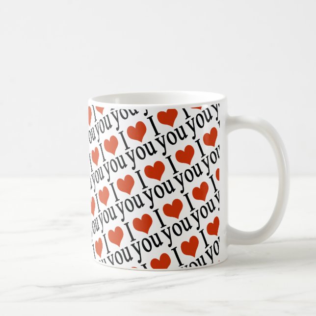 Mug Je t'aime - coeur (Droite)