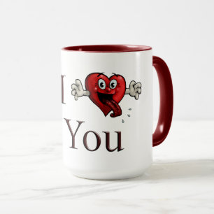 Mug Je t'aime cœur idiot