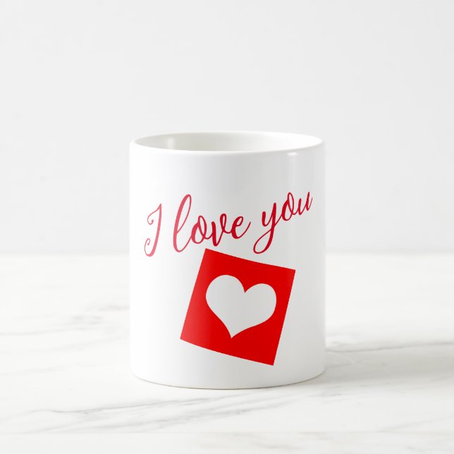 Mug Je t'aime coeur rouge (Centre)