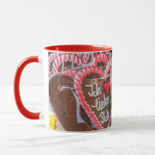 Mug Je t'aime coeurs de pain d'épice aux vacances