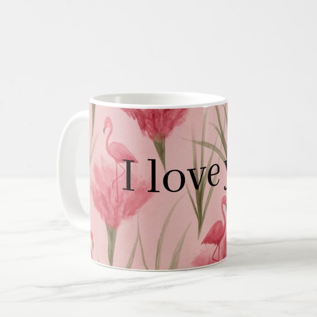 Mug "Je t'aime comme tu es" Carte de voeux (Devant gauche)