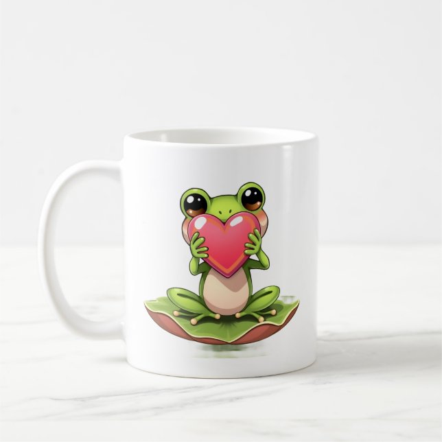 Mug Je t'aime | Crapaud Chibi Personnalisé (Gauche)