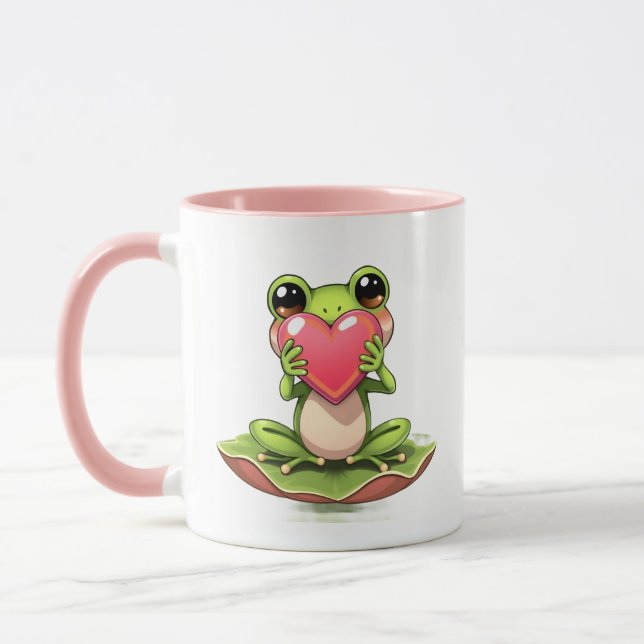 Mug Je t'aime | Crapaud Chibi Personnalisé (Gauche)