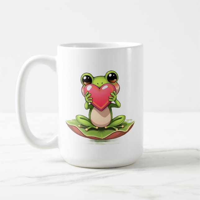Mug Je t'aime | Crapaud Chibi Personnalisé (Gauche)