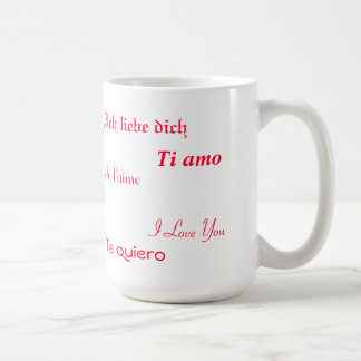 Mug Je t'aime dans cinq langues