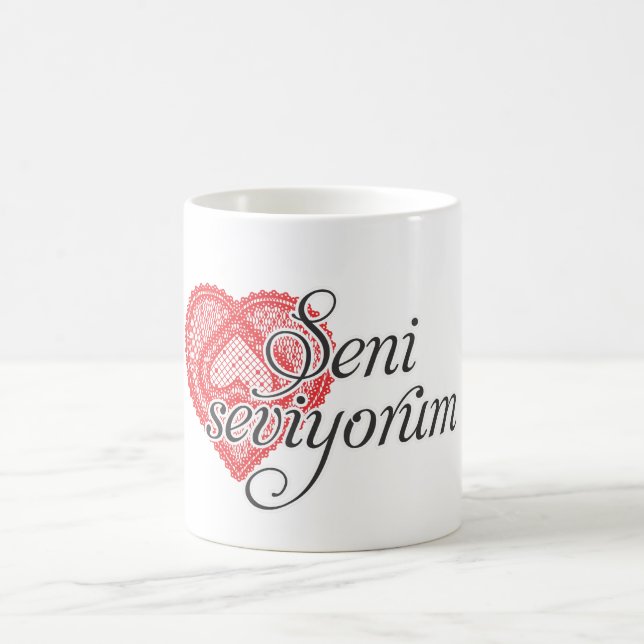 Mug Je t'aime dans le turc - seviyorum de Seni (Centre)