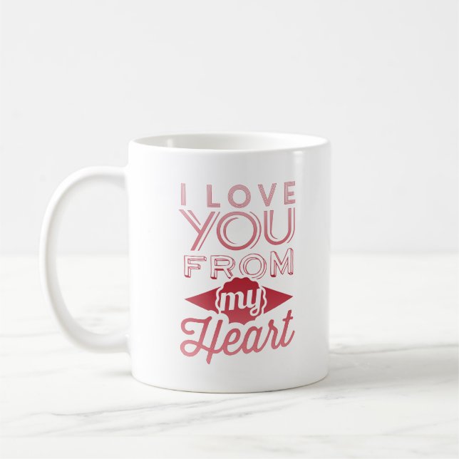Mug je t'aime de mon coeur (Gauche)