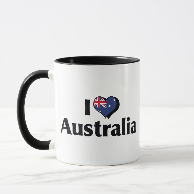 Mug Je t'aime drapeau de l'Australie (Gauche)