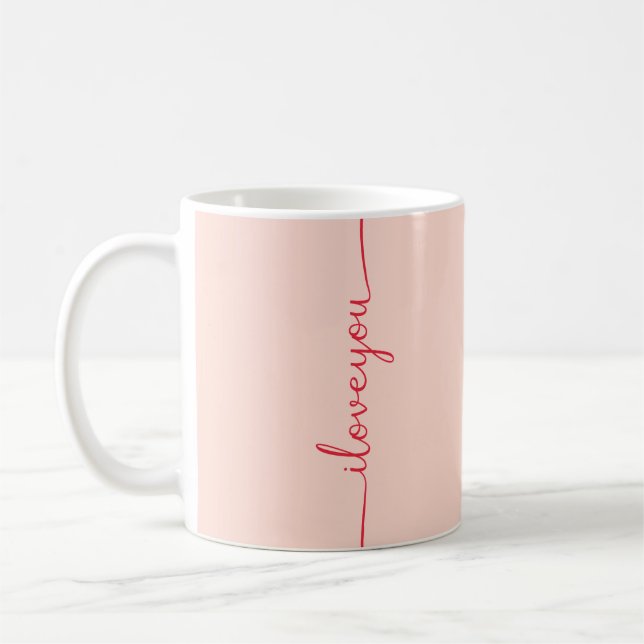Mug Je t'aime en rouge (Gauche)