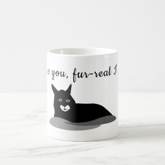 Mug Je t'aime fourrure réelle | black kitty