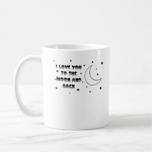 Mug Je t'aime jusqu'à la lune et retour Douce et intem