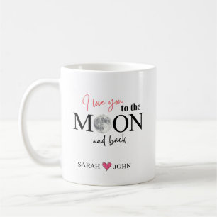 Mug Je t'aime jusqu'à la lune et retour Personnalisé