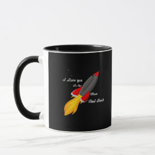 Mug Je t'aime jusqu'à la lune et retour Raquette Graph