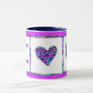 Mug Je T'Aime Le Coeur Du Pink Bleu
