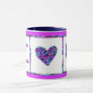 Mug Je T'Aime Le Coeur Du Pink Bleu