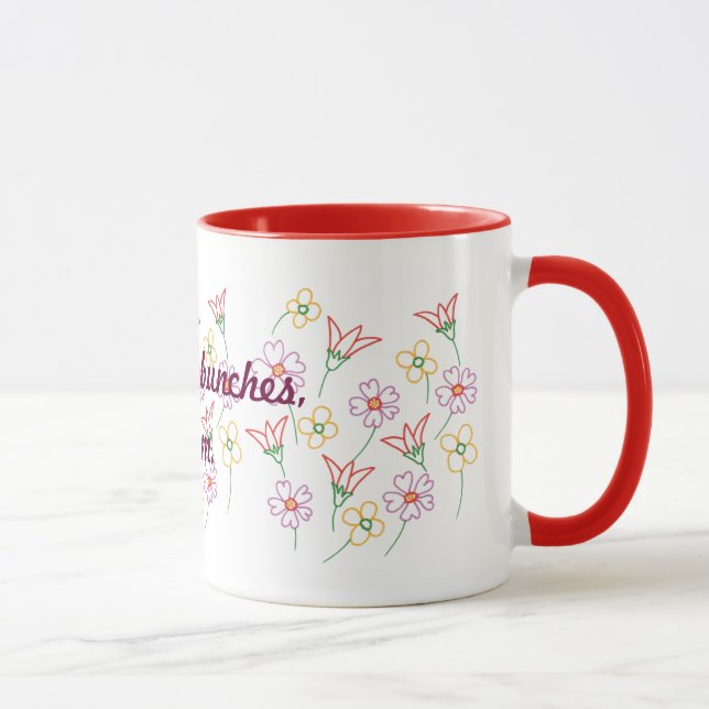 Mug Je t'aime, maman, bouquet de fleurs (Droite)