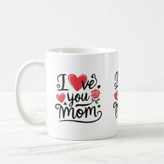 Mug Je t'aime maman, design pour enfants sincère