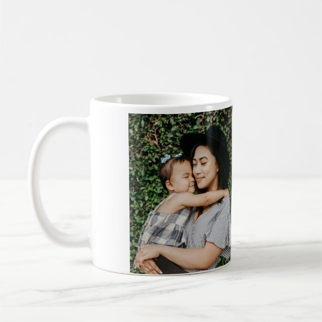 Mug Je t'aime mère jour élégant ajouter photo texte (Gauche)