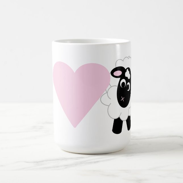 Mug Je t'aime mignon mouton de dessin (Centre)