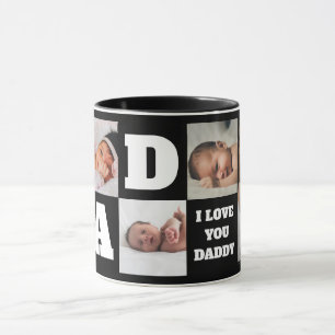 Mug Je t'aime papa Citer papa Photo Collage
