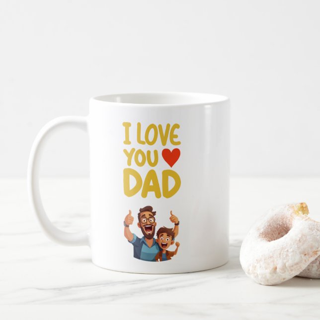 Mug Je t'aime, papa et maman (Avec donut)