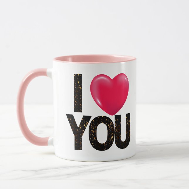 Mug Je T'AIME Pas de remboursement Saint Valentin Café (Gauche)