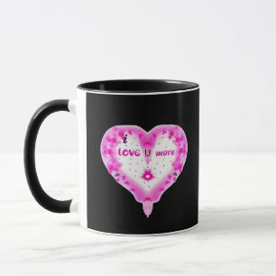 Mug Je t'aime plus cœur rose romantique