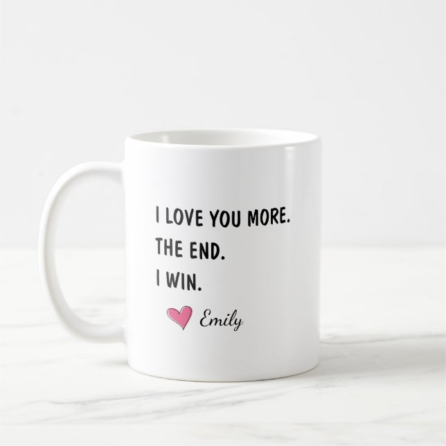 Mug Je t'aime plus la fin je gagne – Drôle de mari (Gauche)