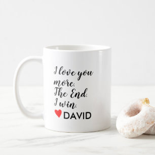 Mug Je t'aime plus Nom personnalisé Cadeau personnali