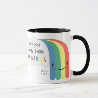 Mug Je t'aime plus que des arcs-en-ciel