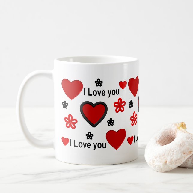 Mug Je t'aime...plus que n'importe quel mot ne peut le (Avec donut)