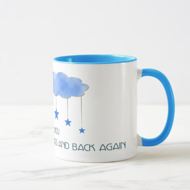 Mug Je t'aime sur la lune et les étoiles... (Droite)