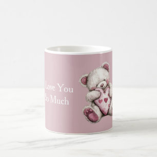 Mug Je T'Aime Tellement Teddy Bear à Coeurs