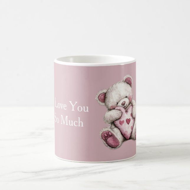Mug Je T'Aime Tellement Teddy Bear à Coeurs (Centre)
