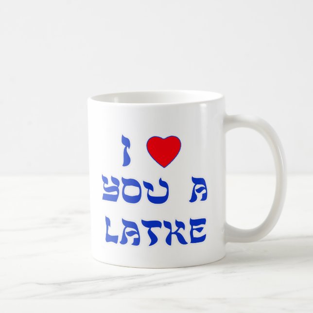 Mug Je t'aime un Latke (Droite)
