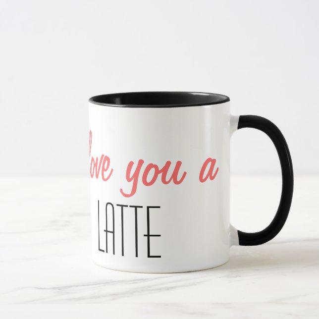 Mug je t'aime un latte (Droite)
