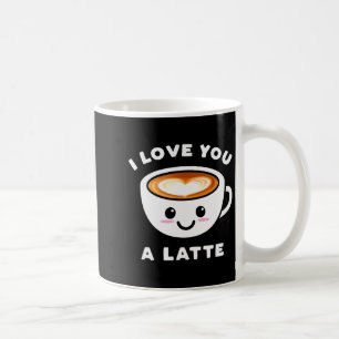 Mug Je t'aime un Latte Drôle Mignon Café Cœur Valenti