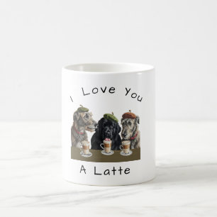 Mug Je t'aime un Latte Irish Wolfhound