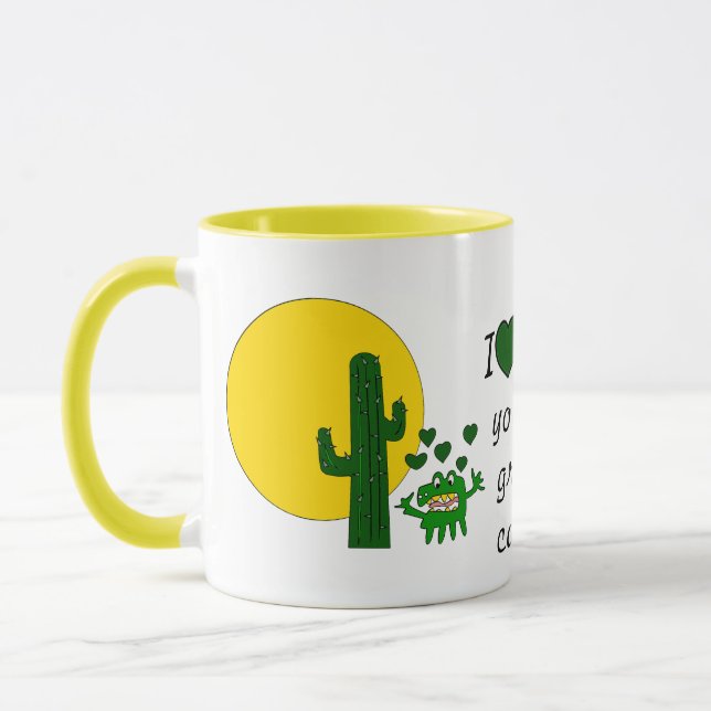 Mug Je t'aime, vous vieux cactus grincheux ! (Gauche)